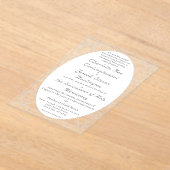 ヴィンテージホワイトレースカソリッ結婚クス アクリル招待状 (レイダウン)