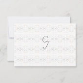 ヴィンテージホワイトレースカソリッ結婚クス 出欠カード (裏面)