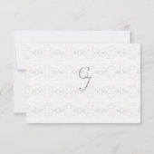 ヴィンテージホワイトレースカソリッ結婚クス 出欠カード (裏面)
