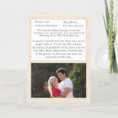 ヴィンテージホワイトレースカトリック結婚式 プログラム (裏面)