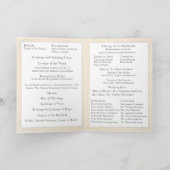ヴィンテージホワイトレースカトリック結婚式 プログラム (内部)