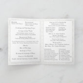 ヴィンテージホワイトレースカトリック結婚式 プログラム (内部)