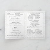 ヴィンテージホワイトレースカトリック結婚式 プログラム (内部)