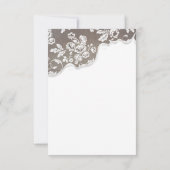 ヴィンテージホワイトレース素朴ウェディングSVP 出欠カード (裏面)