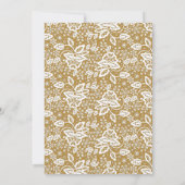 ヴィンテージホワイトレース金ゴールドすべての行事誕生日 招待状 (裏面)