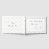 ヴィンテージホワイトレ結婚ース ゲストブック (全面)