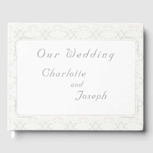 ヴィンテージホワイトレ結婚ース ゲストブック (正面)