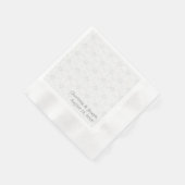 ヴィンテージホワイトレ結婚ース/シャワーナプキン 縁ありカクテルナプキン (角)