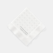 ヴィンテージホワイトレ結婚ース/シャワー 縁ありカクテルナプキン (角)