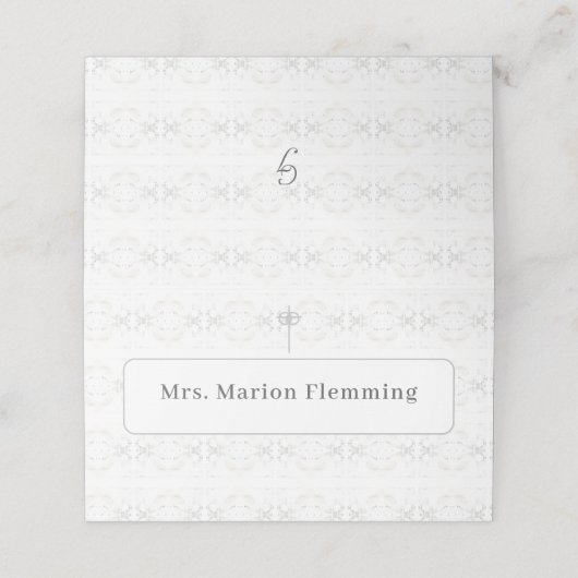 ヴィンテージホワイトレ結婚ース プレイスカード (外部開封)