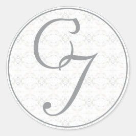 ヴィンテージホワイトレ結婚ース ラウンドシール