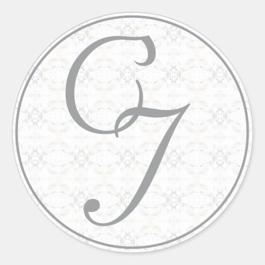 ヴィンテージホワイトレ結婚ース ラウンドシール (正面)