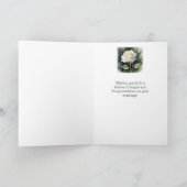 ヴィンテージホワイトローズおめでとうございます結婚 カード (内部)