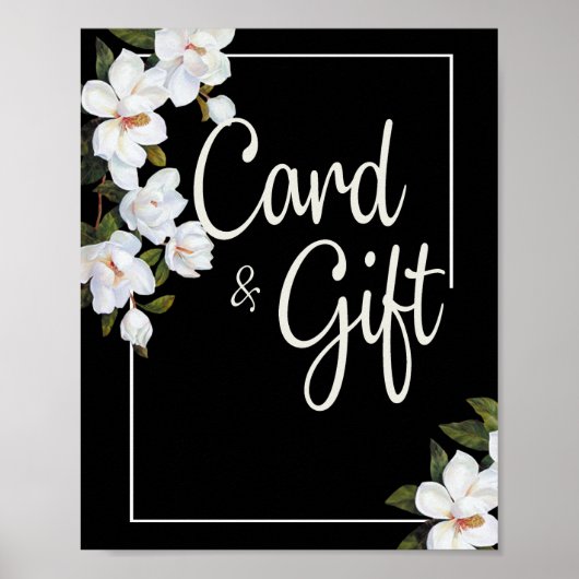 ヴィンテージホワイトローズカード&ギフト ポスター (正面)