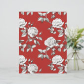 ヴィンテージホワイトローズスクラップブック紙 (スタンド正面)