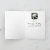 ヴィンテージホワイトローズマザー・イン・ロー誕生日 カード (内部)