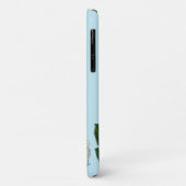 ヴィンテージホワイトローズ名前をカスタムするオンブルー Case-Mate iPhoneケース (裏面/左)