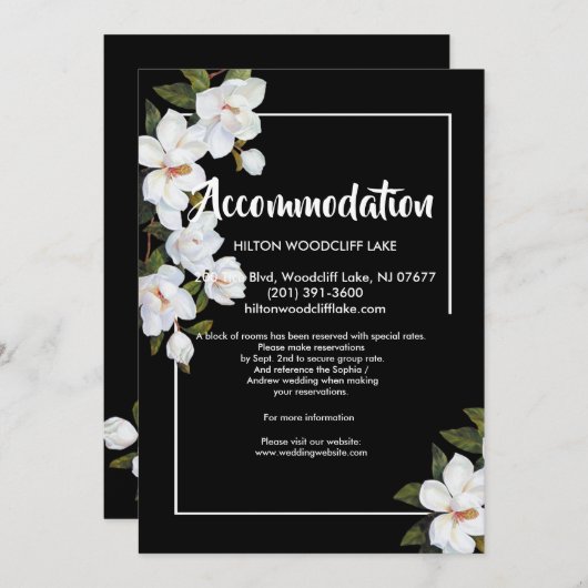 ヴィンテージホワイトローズ対応エンクロージャ 招待状 (正面/裏面)