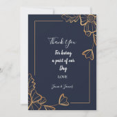 ヴィンテージホワイトローズ感謝していユー 招待状 (正面)