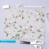 ヴィンテージホワイトローズ 薄葉紙 (クラフト)