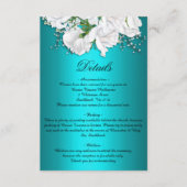 ヴィンテージホワイトローゼズアンドア結婚ア詳細 エンクロージャーカード (正面)