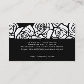 ヴィンテージホワイトローゼズビジネスカード 名刺 (裏面)