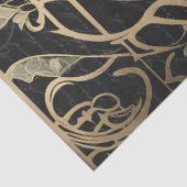 ヴィンテージホワイトローゼズブルーバードアールヌーボーエフェメラ 薄葉紙 (詳細)