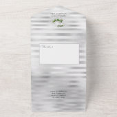 ヴィンテージホワイトロ結婚ーズオールインワン招待状 オールインワン招待状 (外側)