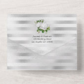 ヴィンテージホワイトロ結婚ーズオールインワン招待状 オールインワン招待状 (裏面)