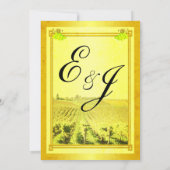 ヴィンテージホワイトワインヴィニヤード結婚式招待状 招待状 (裏面)