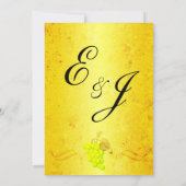 ヴィンテージホワイトワイン結婚式招待状 招待状 (裏面)