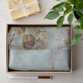 ヴィンテージホワイト英語バラ金ゴールドフォイルオーナメント 薄葉紙 (ギフト)