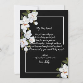 ヴィンテージホワイト・ローズが私の花嫁になる 招待状