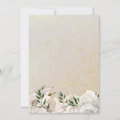 ヴィンテージホワイト&金ゴールドバラ王室のキンセアニェラ 招待状 (裏面)