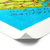 ヴィンテージホンジュラスマッププリント ポスター (角)