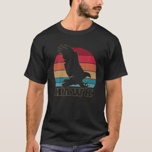 ヴィンテージホークサンセット鳥類学野鳥観察レトロ Tシャツ