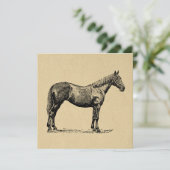 ヴィンテージホースアート図解入りの、写真付きの馬術芸術 シーズンカード (スタンド正面)