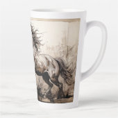 ヴィンテージホースイラストレーション カフェラテマグ (右)