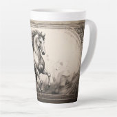 ヴィンテージホースイラストレーション カフェラテマグ (右アングル)