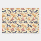 ヴィンテージホースウエスタンスタリオン ラッピングペーパーシート (正面)