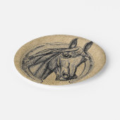 ヴィンテージホースカメオ紙プレート ペーパープレート (アングル)