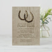 ヴィンテージホースシューズブライダルシャワー招待状 招待状 (スタンド正面)