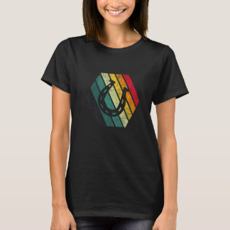 ヴィンテージホースシューズTレトロスタイルラッキーホースショ Tシャツ