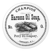 ヴィンテージホースファーム🐎ハウスソープホワイト セラミックノブ (正面)