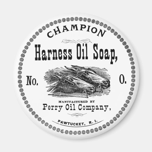 ヴィンテージホースファームハウスソープホワイト マグネット (正面)