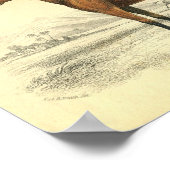 ヴィンテージホースプリントフィルリー ポスター (角)