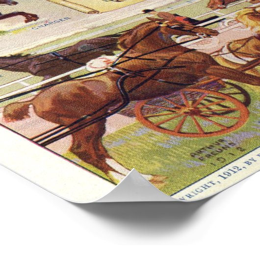 ヴィンテージホースプリント様々な品種1912 ポスター (角)