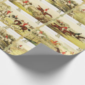 ヴィンテージホースライダー&ハウンズ狩り ラッピングペーパー (角)