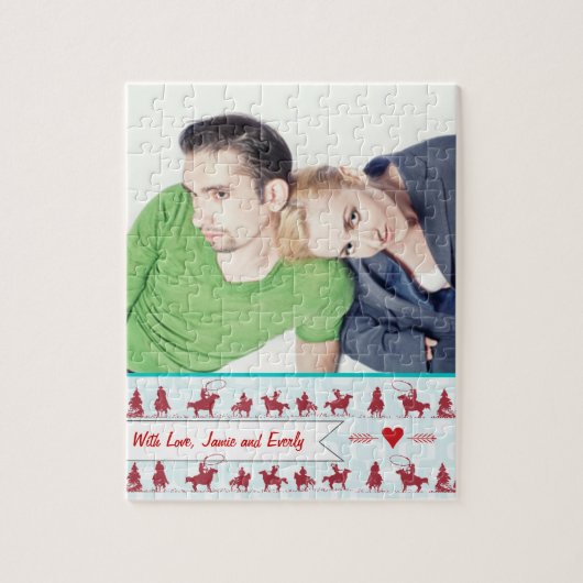 ヴィンテージホースランチカウボーイおばあちゃんとおじいちゃん ジグソーパズル (縦)