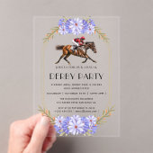 ヴィンテージホースレースクジョッキーダービーパーティの招待状 アクリル招待状 (インサイチュ (ポータブル))